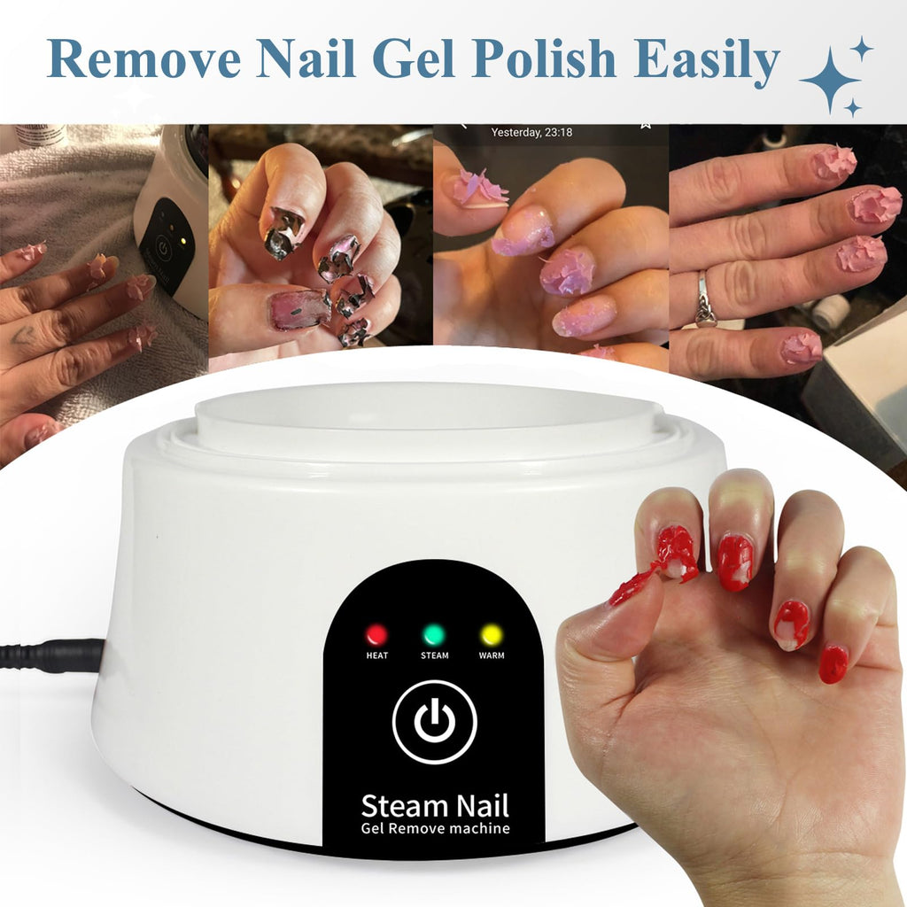 I·B·N G ISGR-01 Blue Electric Nail Soaking Bowl for Gel Remover & Dip Powder – Nail Art Brush Included