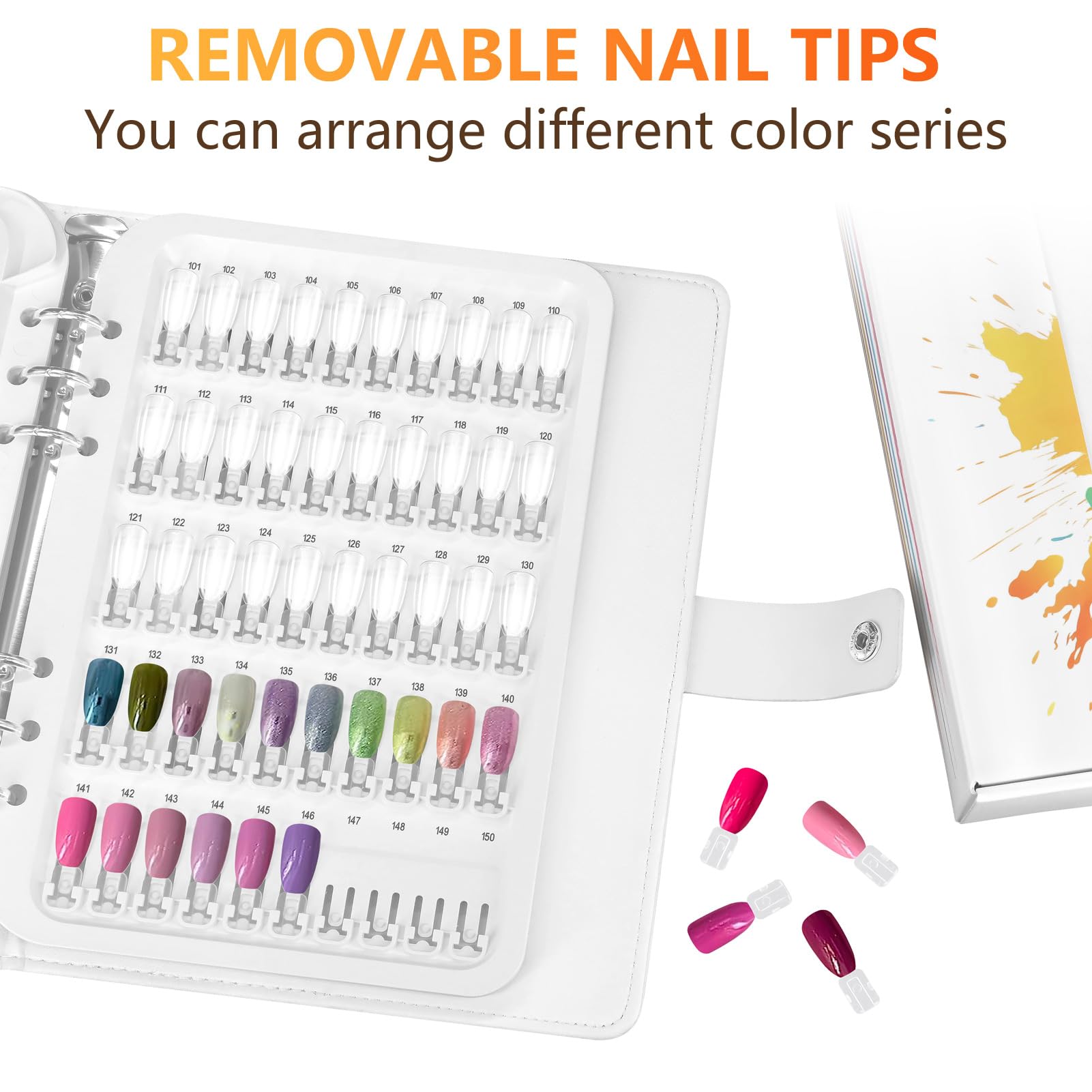 I·B·N G Upgraded Nail Color Swatches Display Book C11 – 150 Color Tips