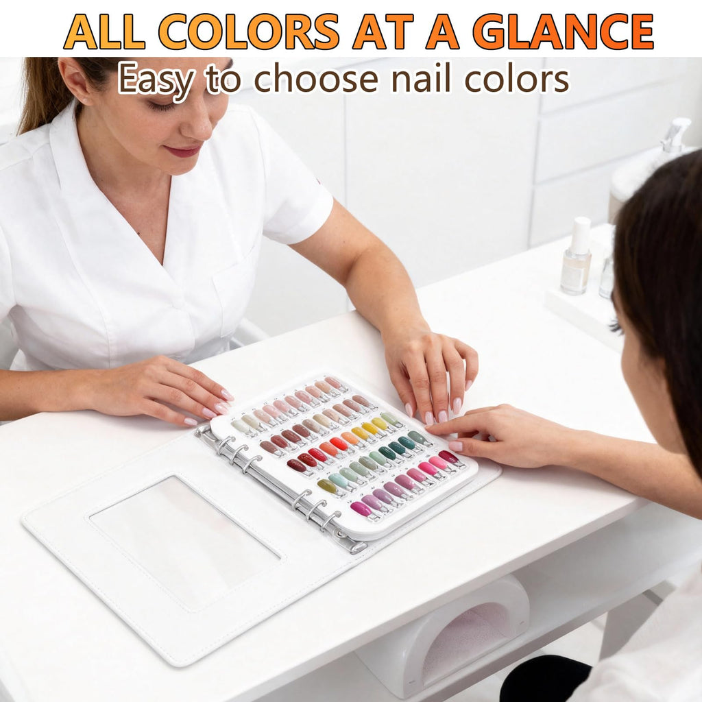 I·B·N G Upgraded Nail Color Swatches Display Book C11 – 150 Color Tips