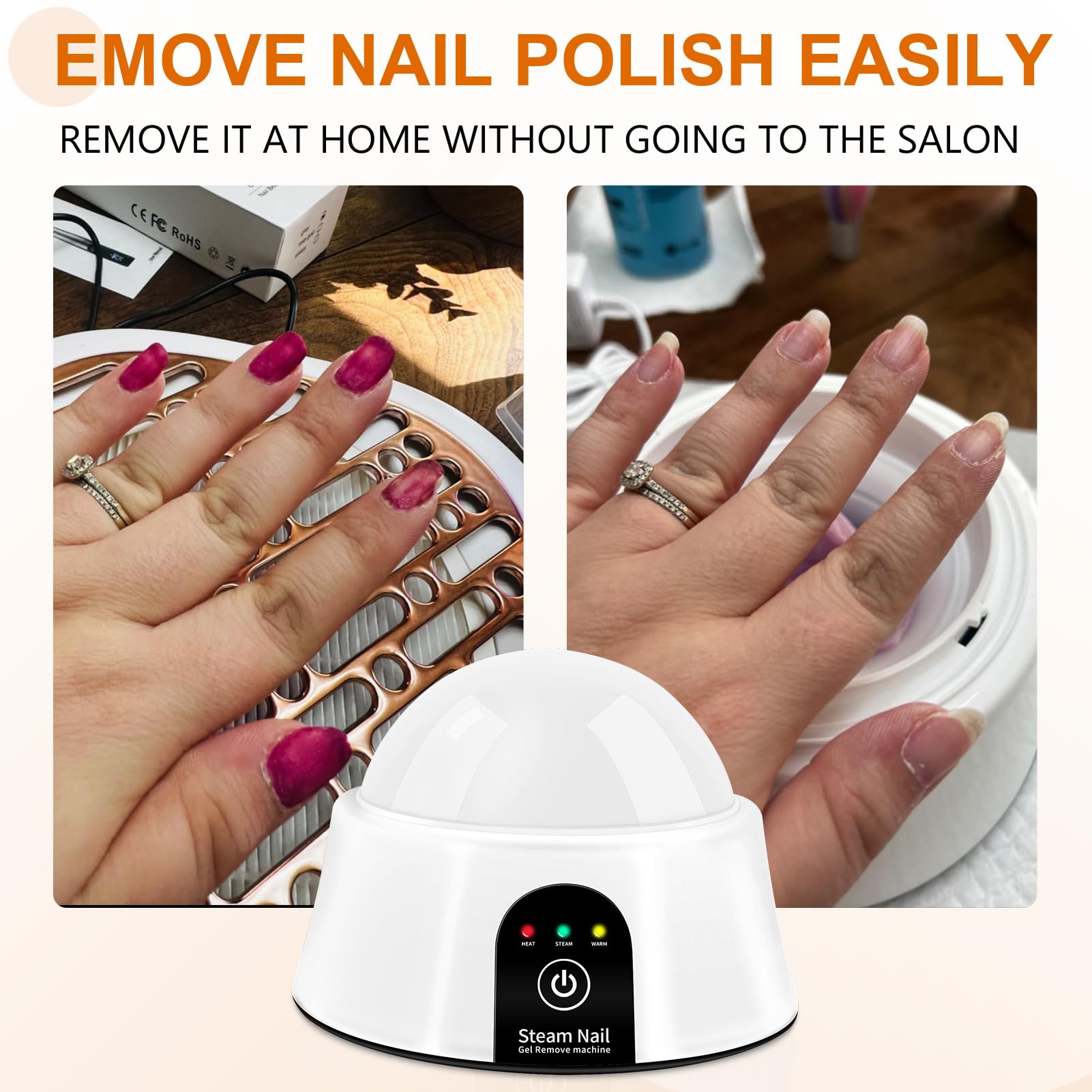 IBNG Nail Soaking Bowl – Electric Soak Off for Gel, Acrylic & Dip Powder (White)