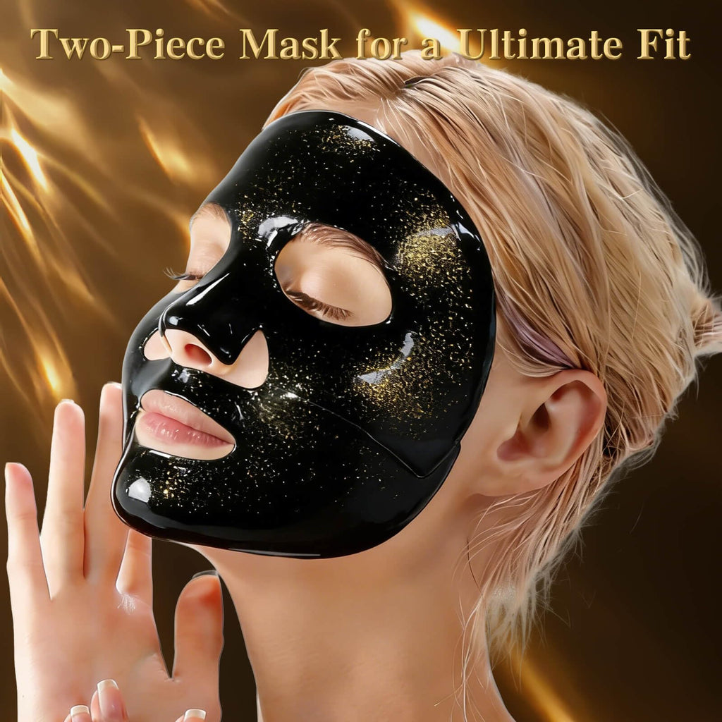 ICIKOL 24K Gold & Caviar Collagen Face Mask – Overnight Hydration & Firming (5 Pack)