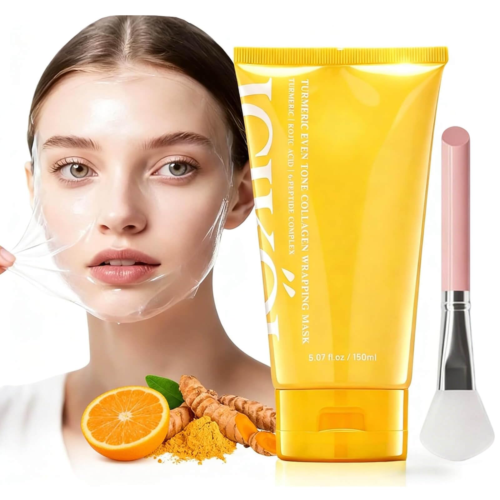 ICIKOL Turmeric Collagen Night Wrapping Mask – Overnight Brightening & Hydration