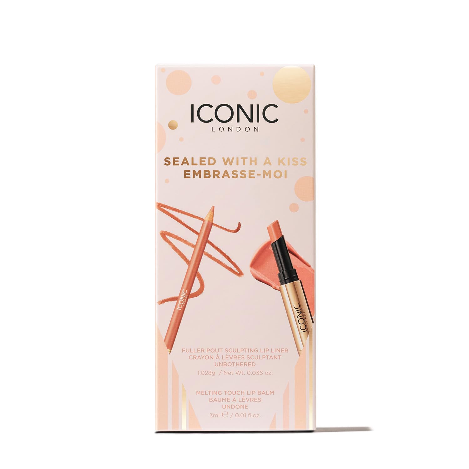 ICONIC LONDON Sealed with a Kiss Gift Set – Melting Touch Lip Balm & Fuller Pout Sculpting Liner