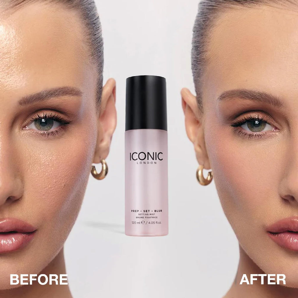 ICONIC LONDON Prep Set Blur Setting Spray – Weightless Makeup Fixer for Radiant Soft-Focus Skin (120 ml)