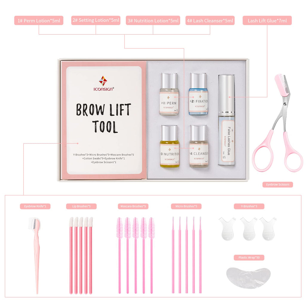 ICONSIGN Brow Lamination Kit – Professional Semi-Permanent Eyebrow Lift for Fuller Brows