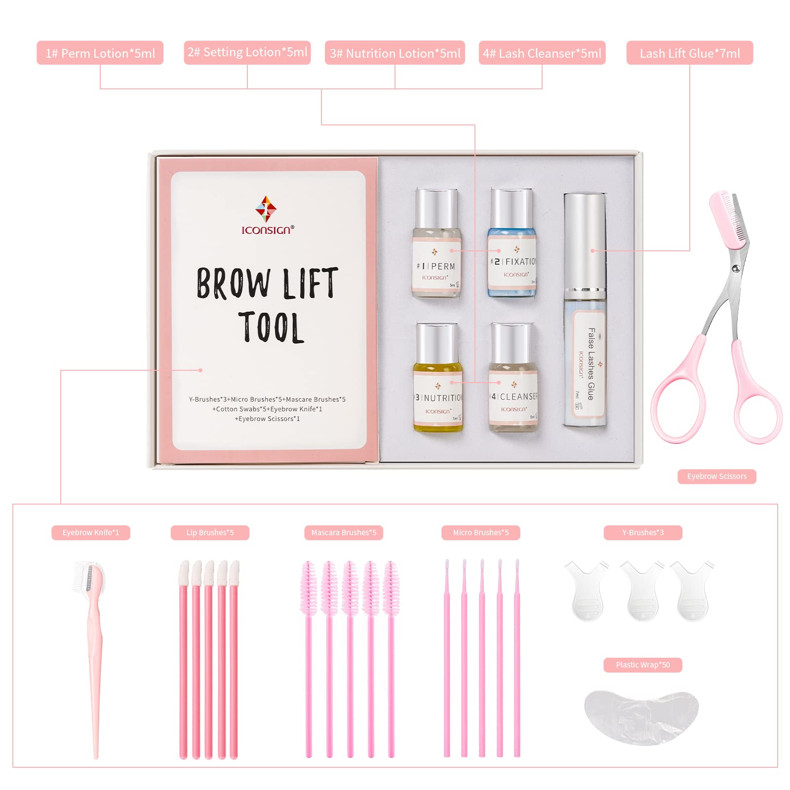 ICONSIGN Brow Lamination Kit – Professional Semi-Permanent Eyebrow Lift for Fuller Brows