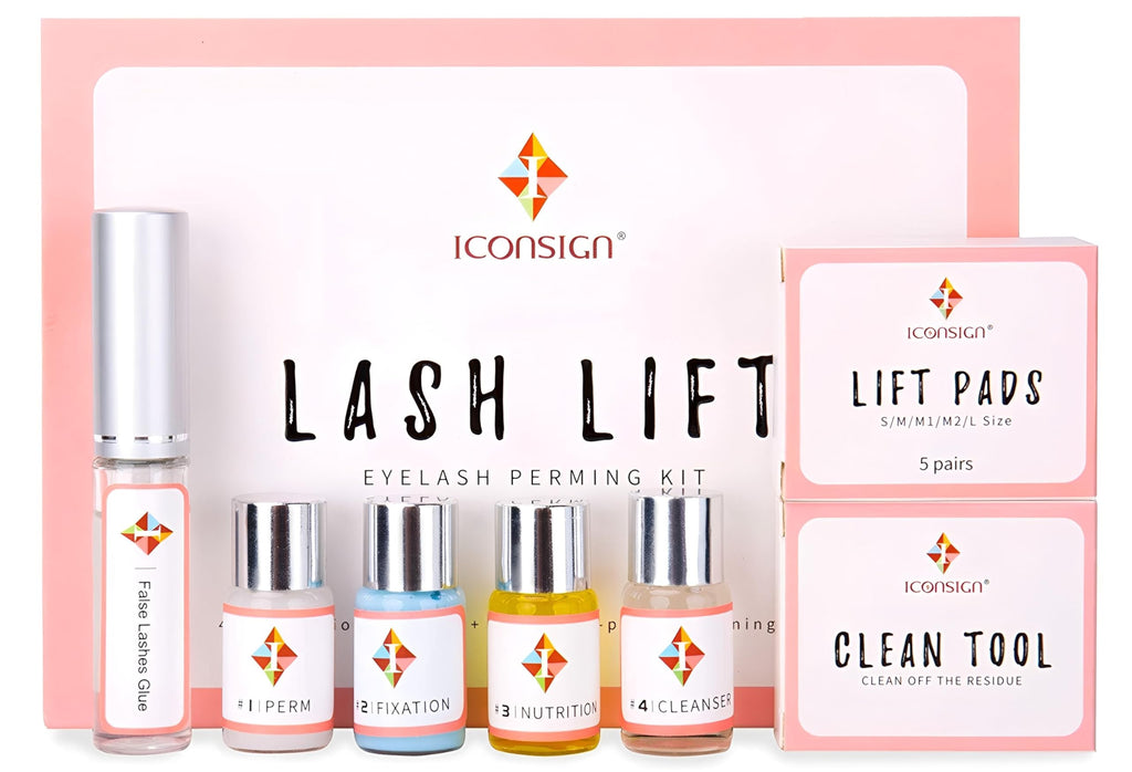 IconSign Lash Lift Kit – Professional Lash Perm Kit with Shields, Gel Pads & Brushes