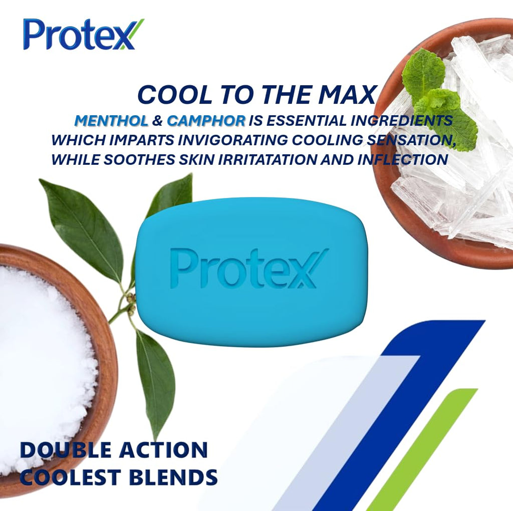 Icy Cool Bar Soap (Pack of 4) – Menthol Cooling with Flaxseed Oil & Green Tea