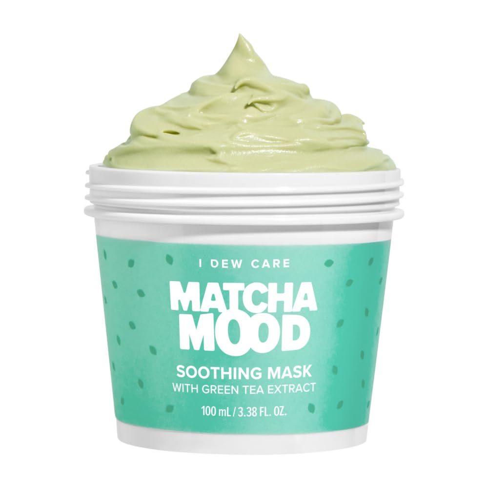 I DEW CARE Wash-Off Mask Matcha Mood – Soothing Green Tea Skincare (3.38 oz)