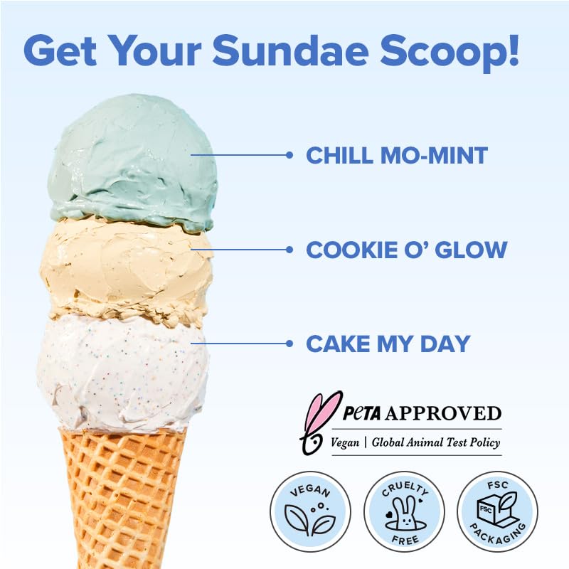 I DEW CARE Sundae Scoop Wash Off Mask Set | Hydrating Skincare for Teens