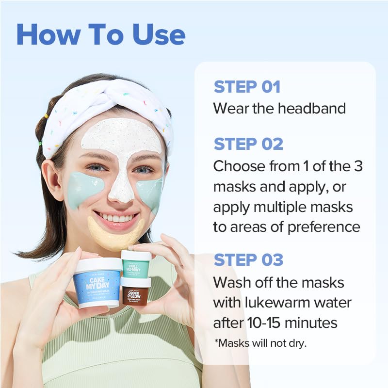 I DEW CARE Sundae Scoop Wash Off Mask Set | Hydrating Skincare for Teens