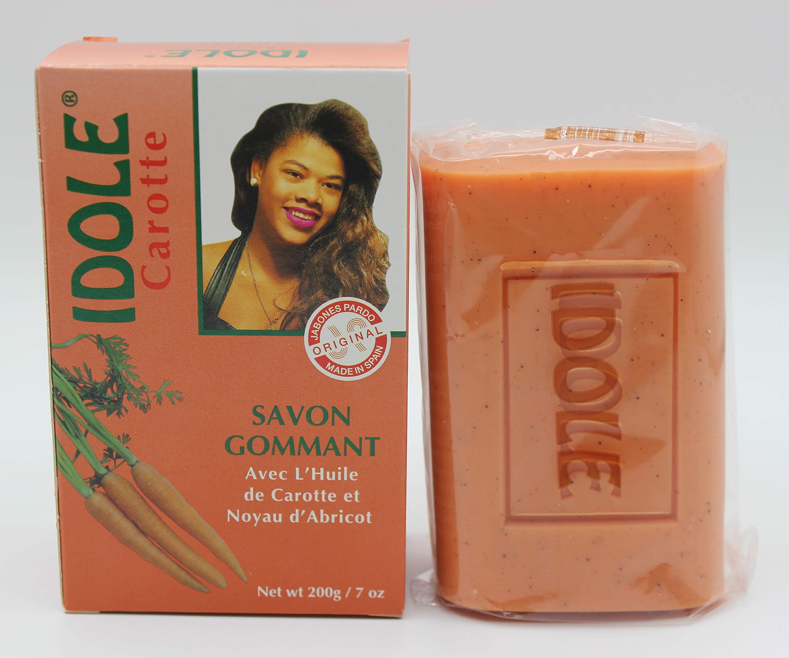Idole Carrot Exfoliating Soap with Apricot Powder – 3x200g Bar Pack