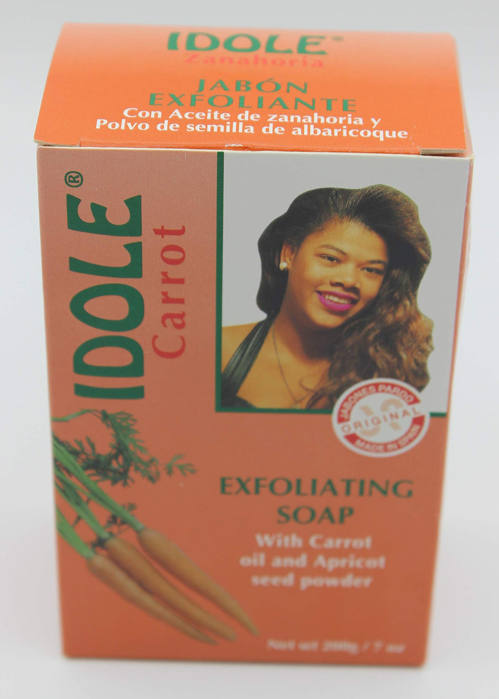Idole Carrot Exfoliating Soap with Apricot Powder – 3x200g Bar Pack