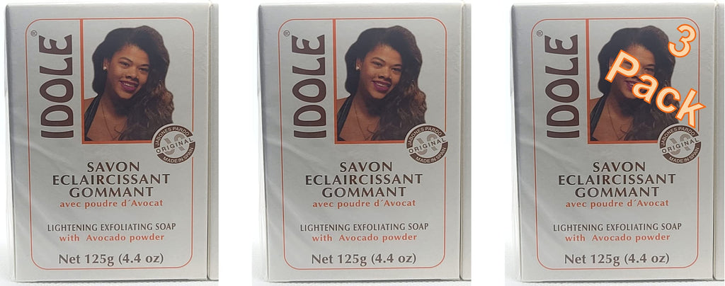 Idole Exfoliating Soap with Avocado Seed Powder – 3-Pack, Net 125g (4.4 oz)