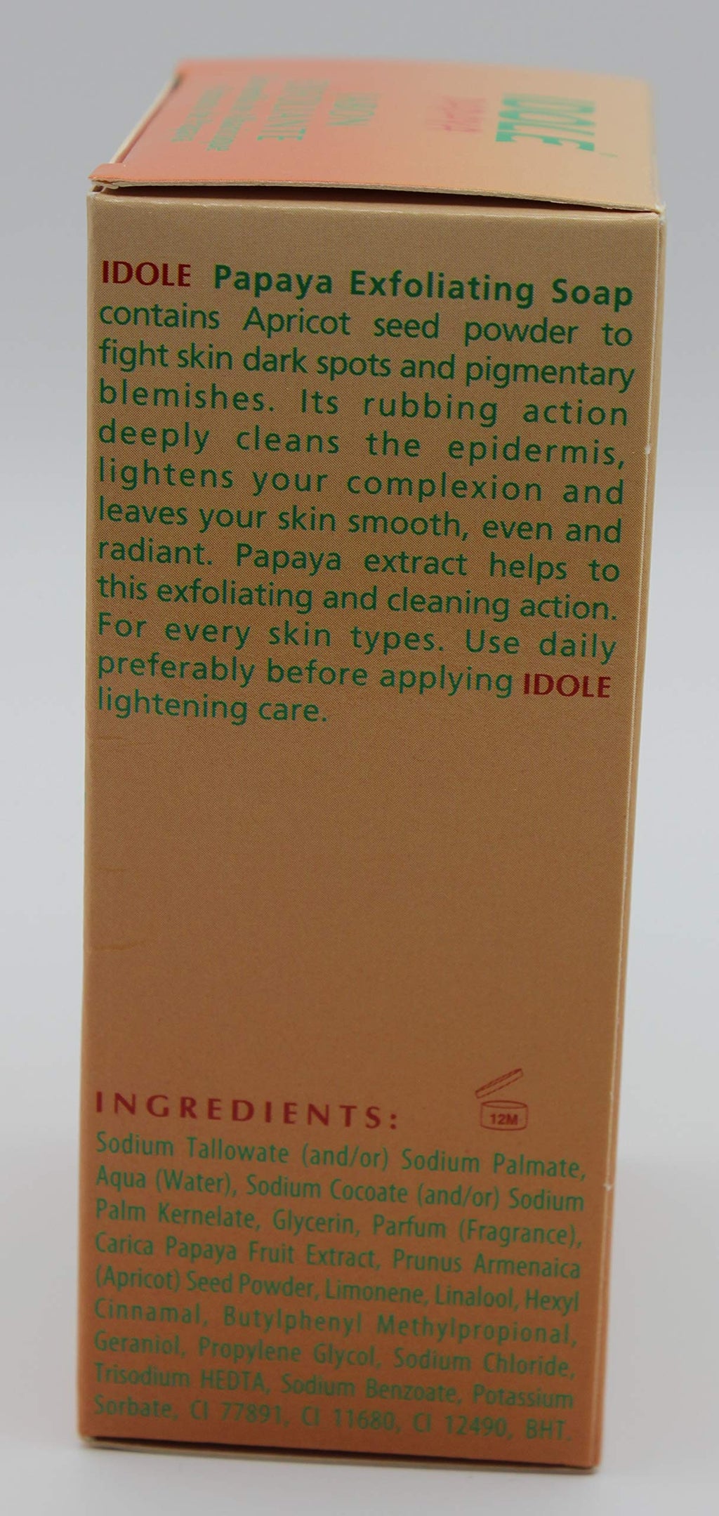 Idole Papaya Exfoliant Soap – Pack of 3 for Gentle, Smooth Skin