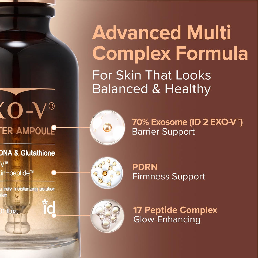 ID PLACOSMETICS Exo-V Booster Ampoule – 720,000 PPM Exosome Serum with PDRN & Glutathione