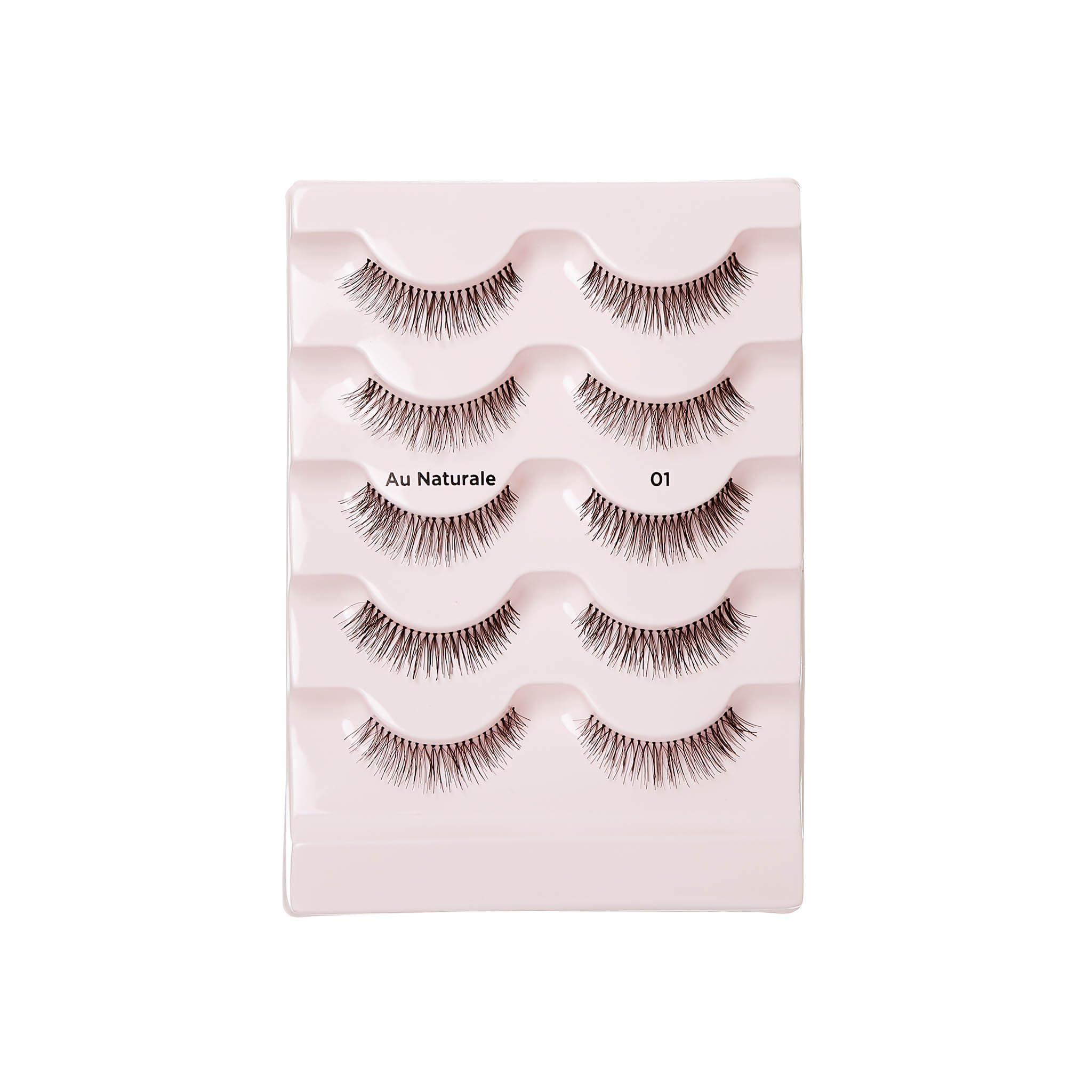 iENVY by KISS Au Naturale Human Hair Lashes – Natural Style, 5 Pairs per Pack, Pack of 2 (KPEM08)