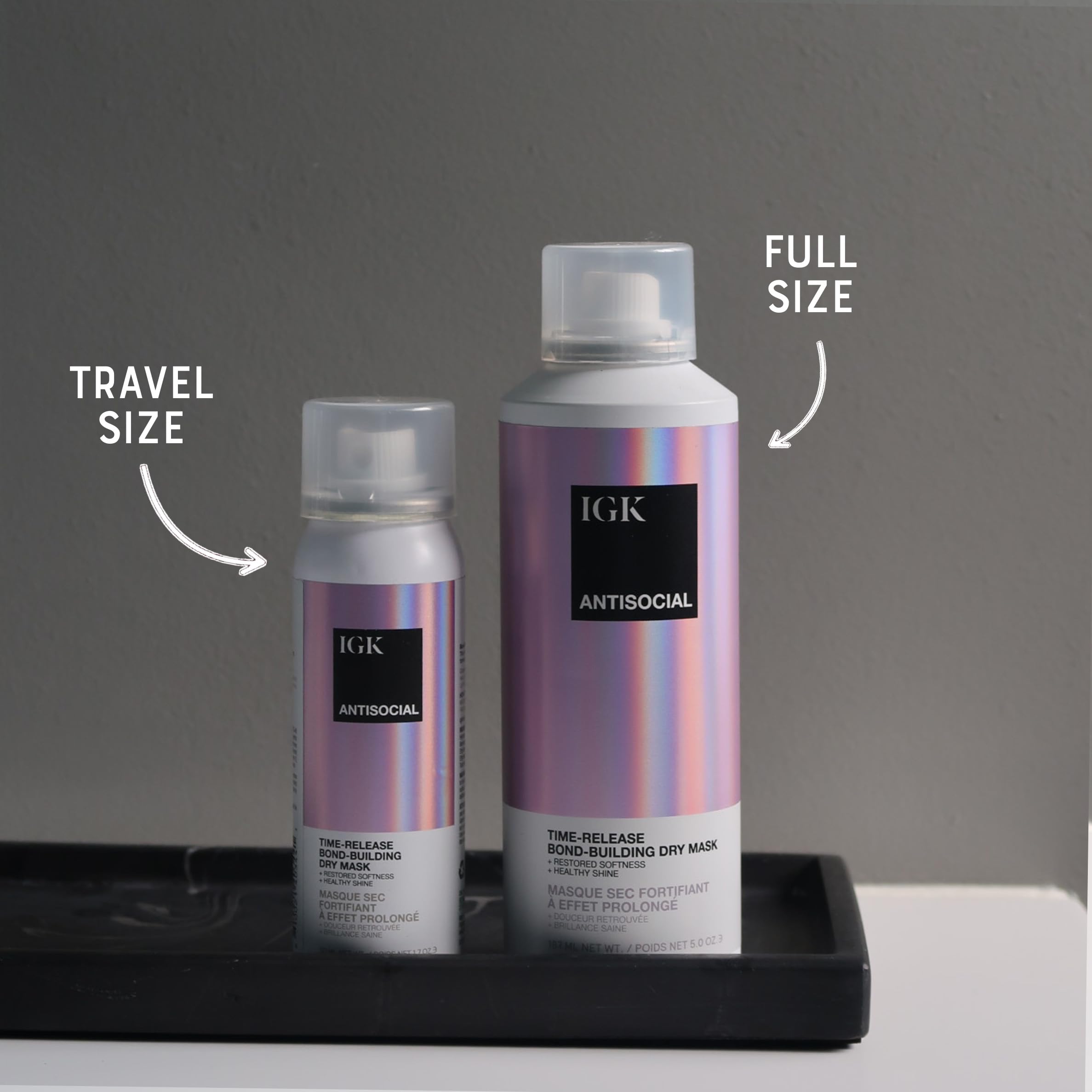 IGK Antisocial Dry Hair Mask – Overnight Bond-Building Leave-In Treatment for Dry Hair & Extensions