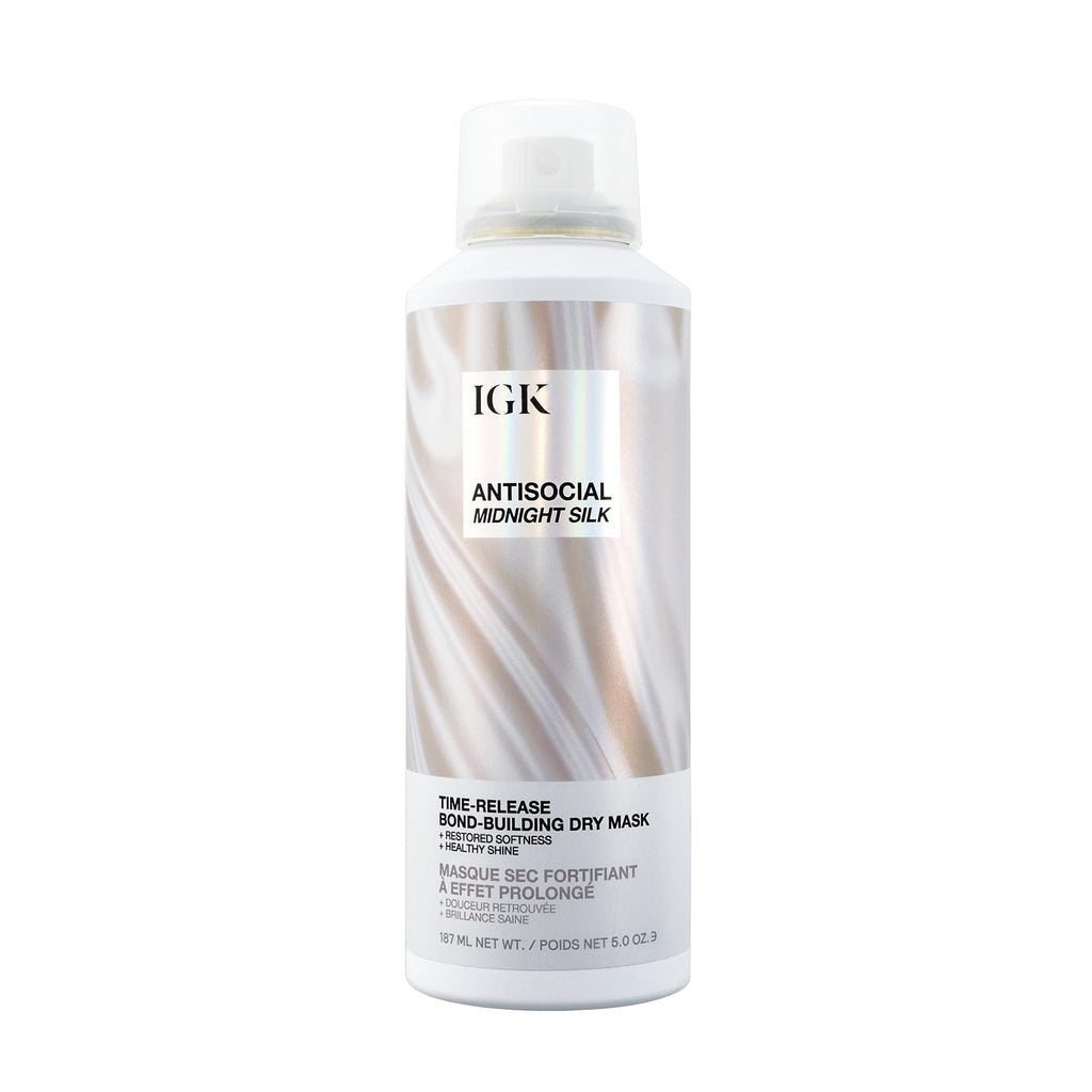 IGK Antisocial Midnight Silk Bond-Building Dry Hair Mask — No-Rinse Leave-In, 5 oz (Limited Edition)