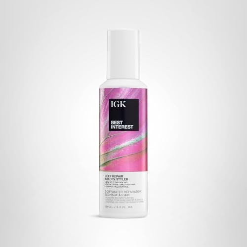 IGK Best Interest Bond-Building Air Dry Styling Cream | Frizz Control