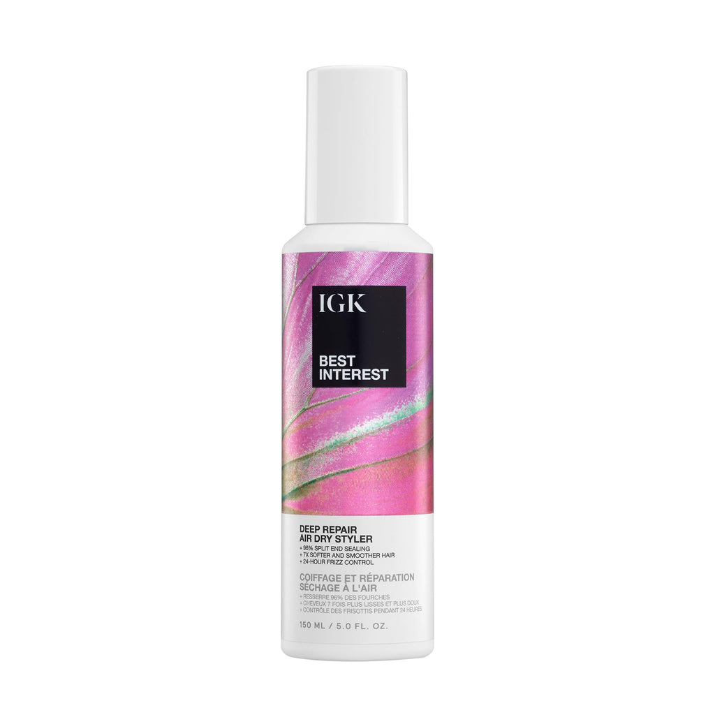 IGK Best Interest Bond-Building Air Dry Styling Cream | Frizz Control