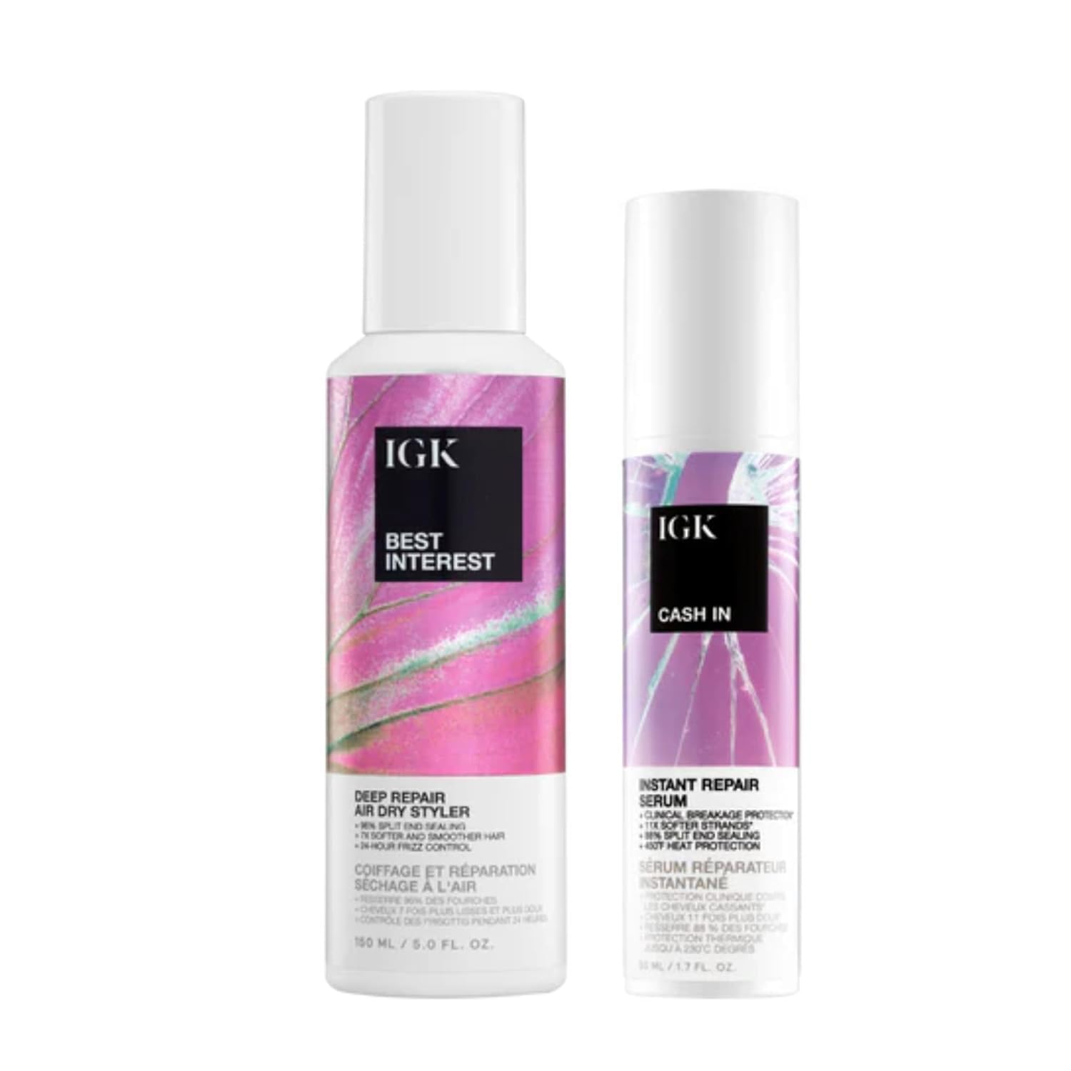 IGK Best Interest + Cash In Duo – Bond-Building Dry Oil & Instant Repair Serum