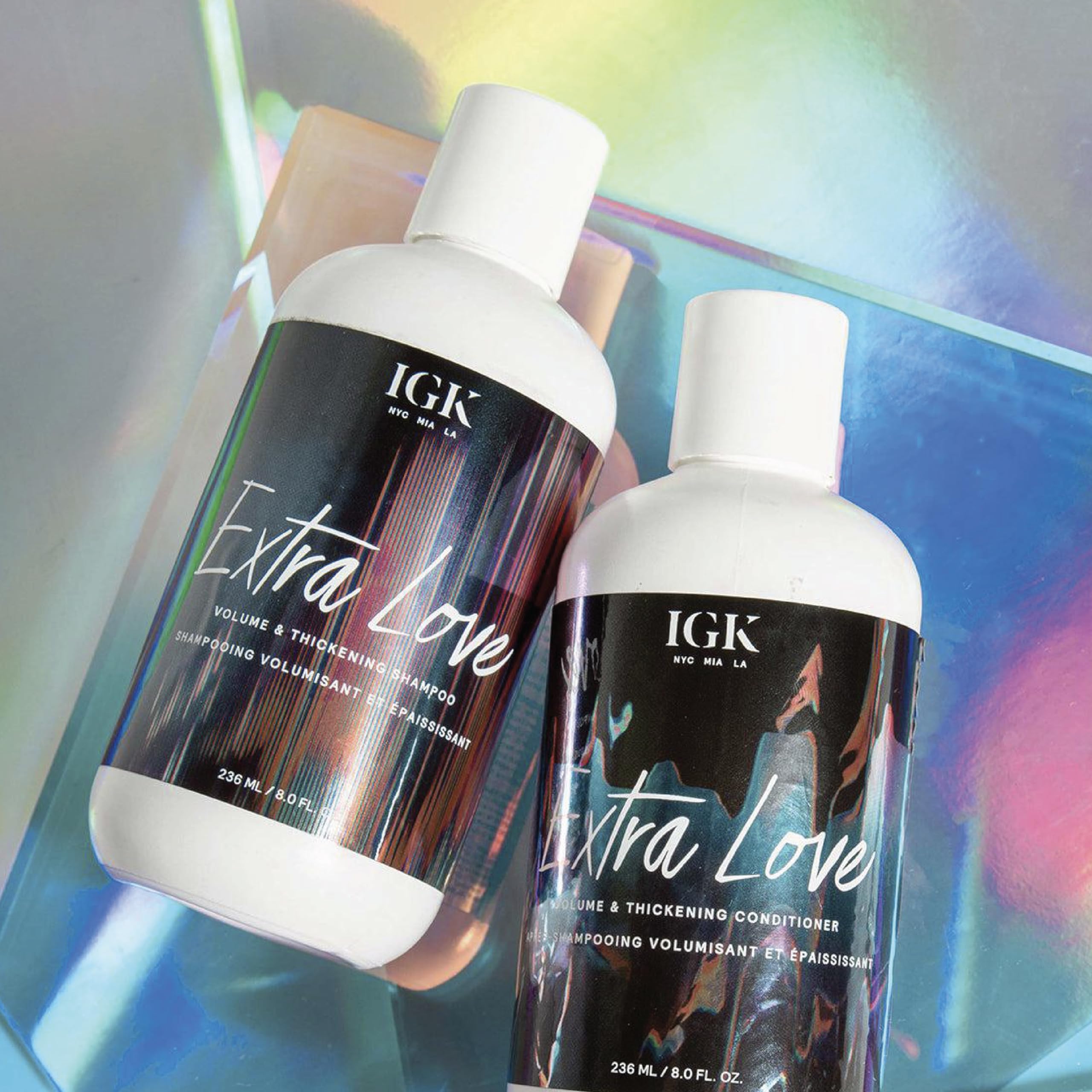 IGK EXTRA LOVE Volume & Thickening Shampoo & Conditioner Set | Volume + Scalp Balance + Oil Balance | Vegan + Cruelty-Free | 8 oz (Pack of 2)