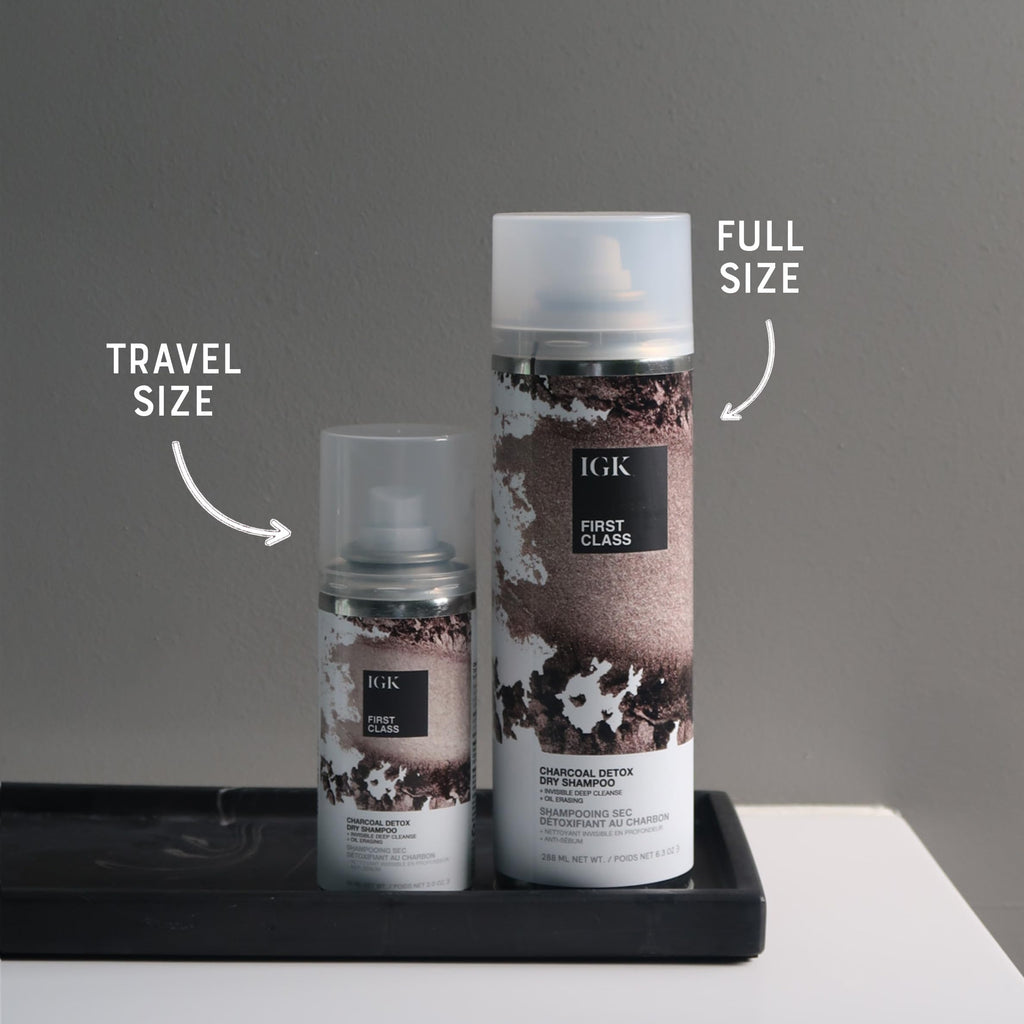 IGK First Class Charcoal Detox Dry Shampoo Travel Size | 2-Pack