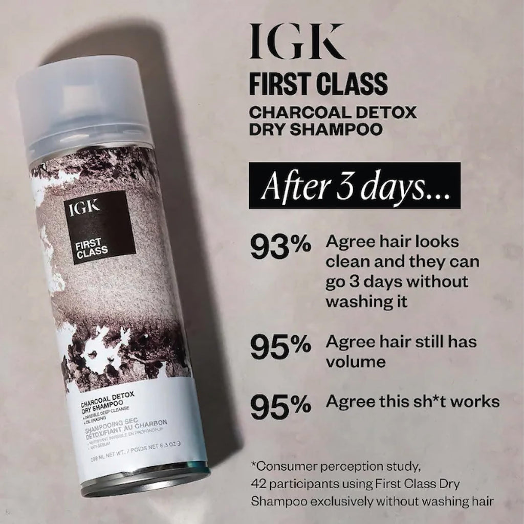 IGK First Class Charcoal Detox Dry Shampoo Travel Size | 2-Pack