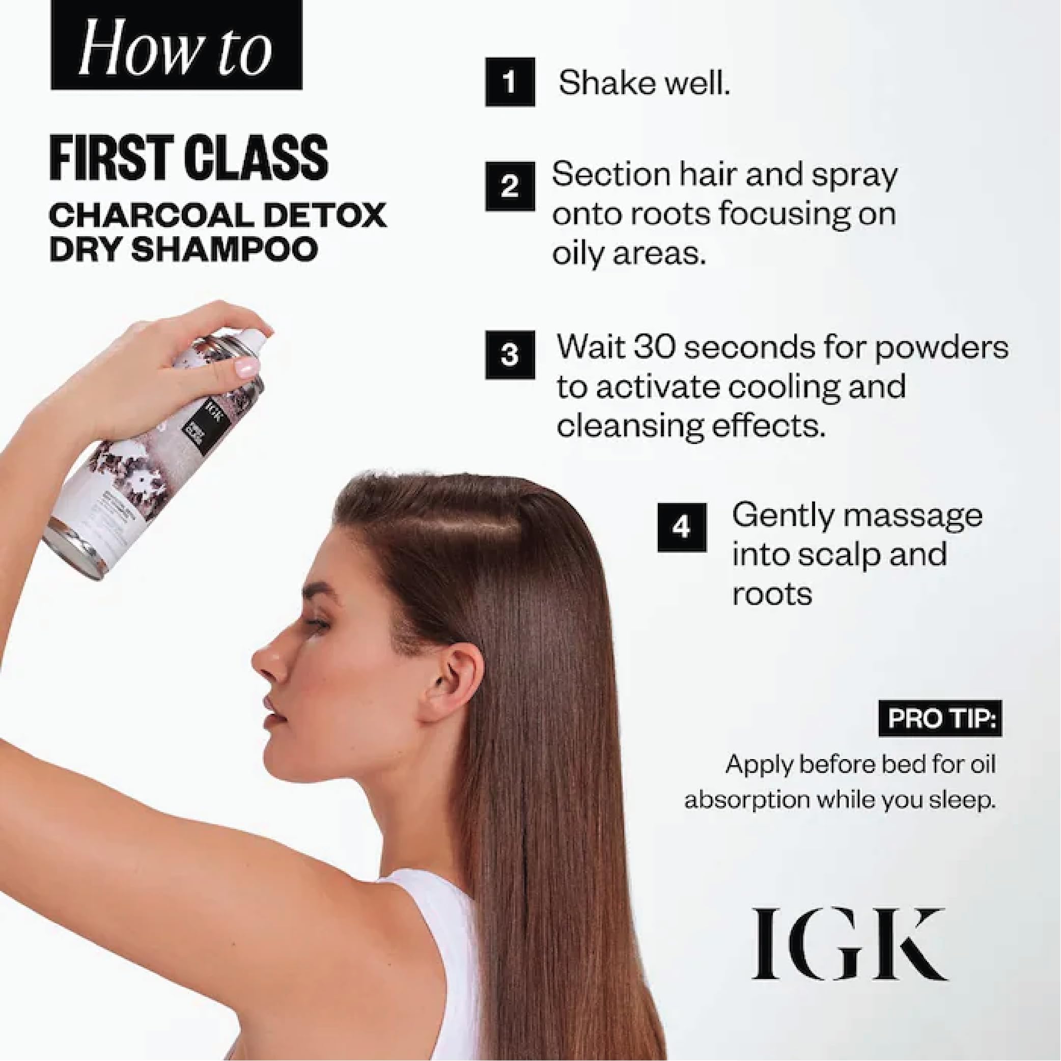 IGK First Class Charcoal Detox Dry Shampoo Travel Size | 2-Pack