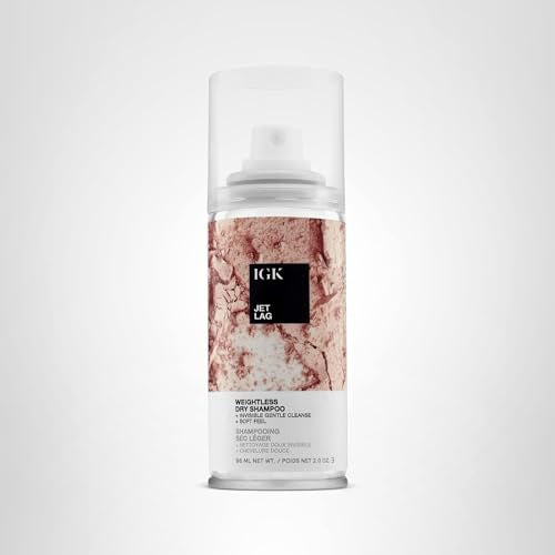 IGK Jet Lag Invisible Dry Shampoo Travel — Weightless Refresh for Fine Hair | Vegan & Cruelty-Free | 2 oz