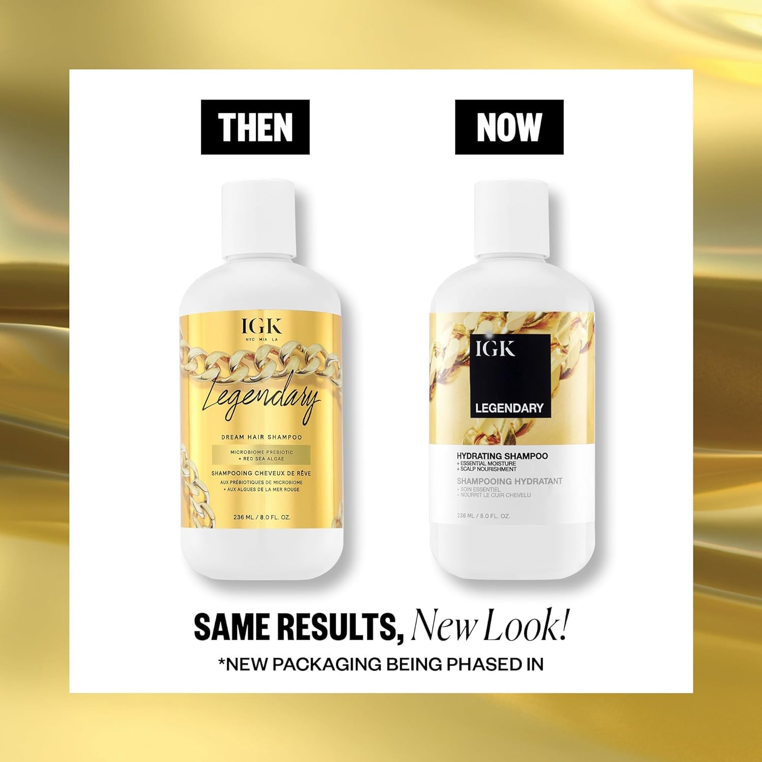 IGK LEGENDARY Dream Hair Shampoo & Conditioner Set – Hydration, Softness & Shine | Vegan & Cruelty-Free | 8 oz x 2