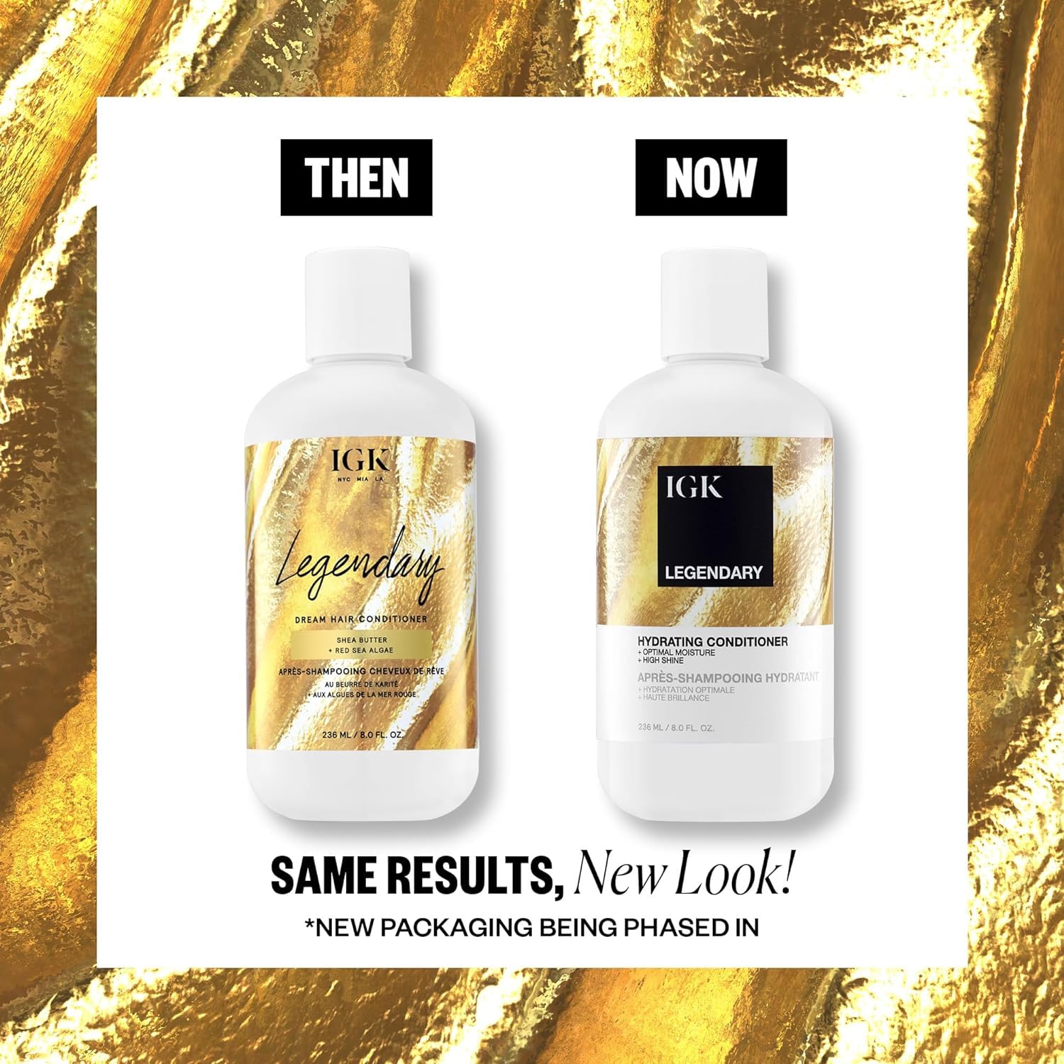 IGK LEGENDARY Dream Hair Shampoo & Conditioner Set – Hydration, Softness & Shine | Vegan & Cruelty-Free | 8 oz x 2