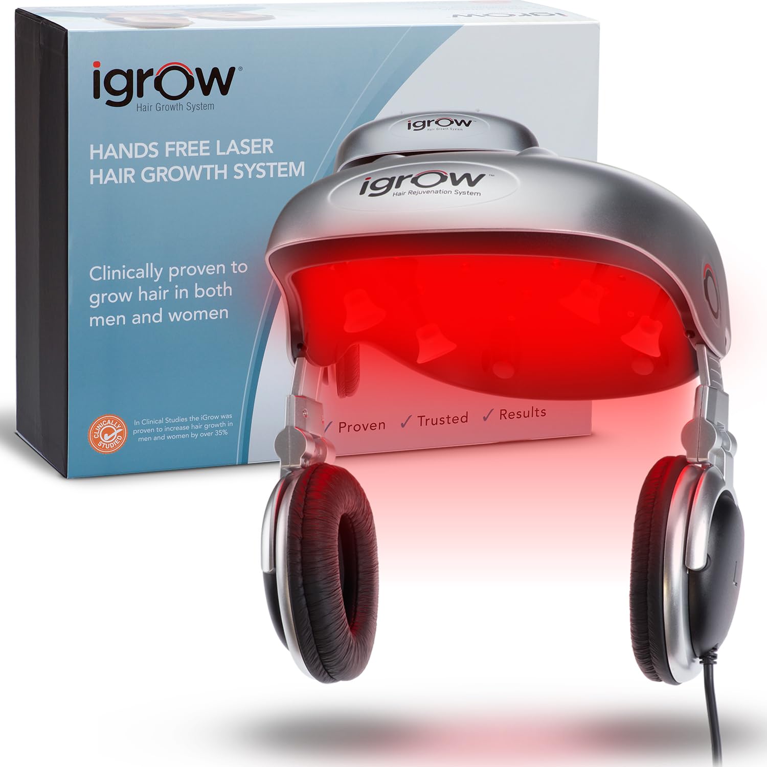 iGrow Laser Hair Growth System | FDA-Cleared Red Light Therapy Cap