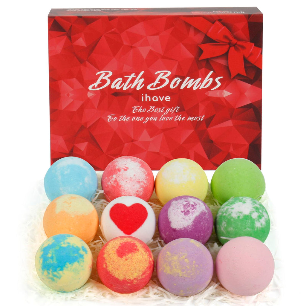 iHave Bath Bomb Gift Set for Kids & Women — 12 Natural Handmade Fragrances