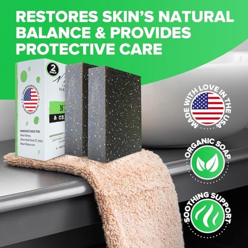 iHeart Nature Organic Neem Soap Bar (2 Pack) – Creamy, Moisturizing Herbal Cleanser