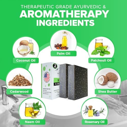 iHeart Nature Organic Neem Soap Bar (2 Pack) – Creamy, Moisturizing Herbal Cleanser