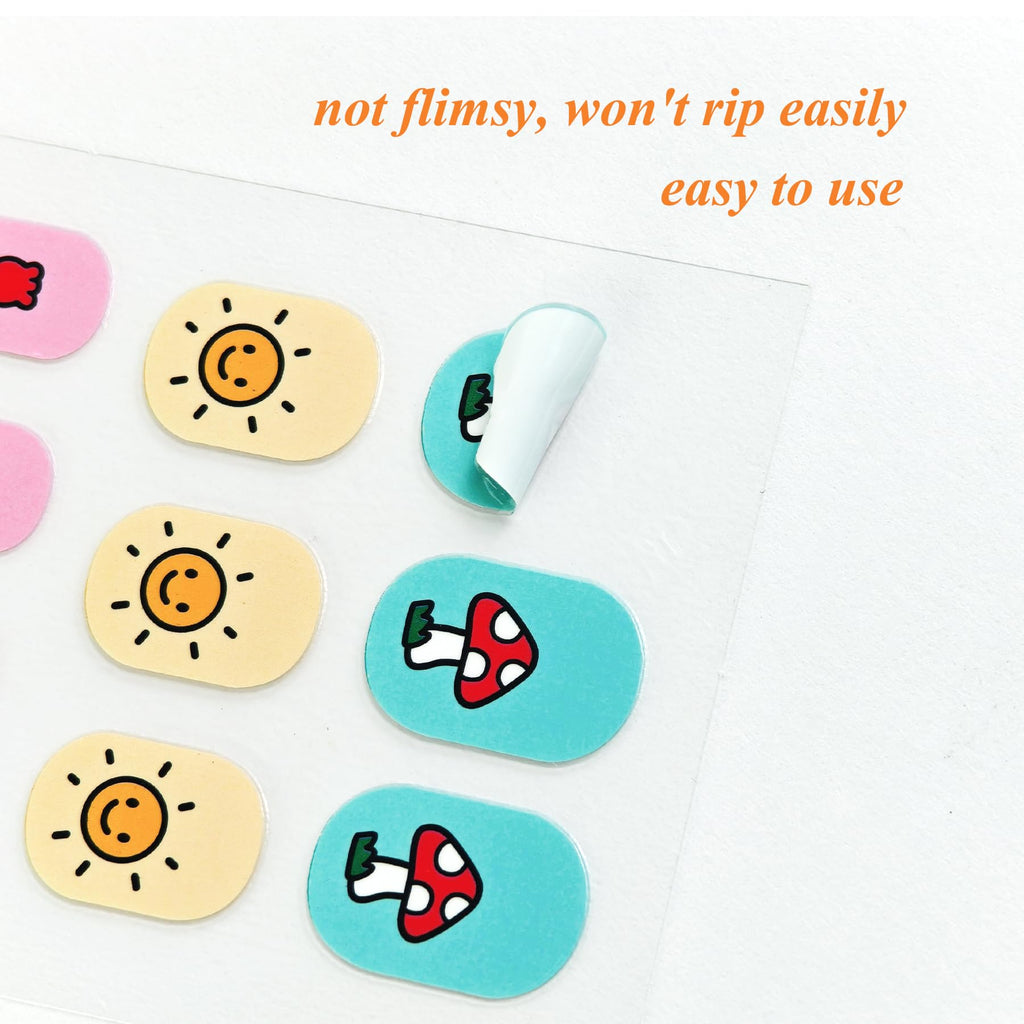 IHUKEIT Colorful Kid Nail Stickers – Full Nail Wraps for Girls (10 Sheets)
