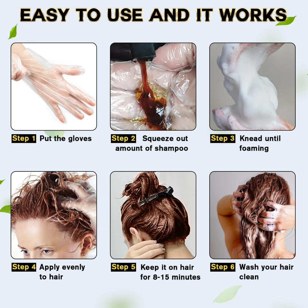 IIIMEIDU Hair Dye Shampoo 3-in-1 for Grey Hair – Dark Coffee 500ml