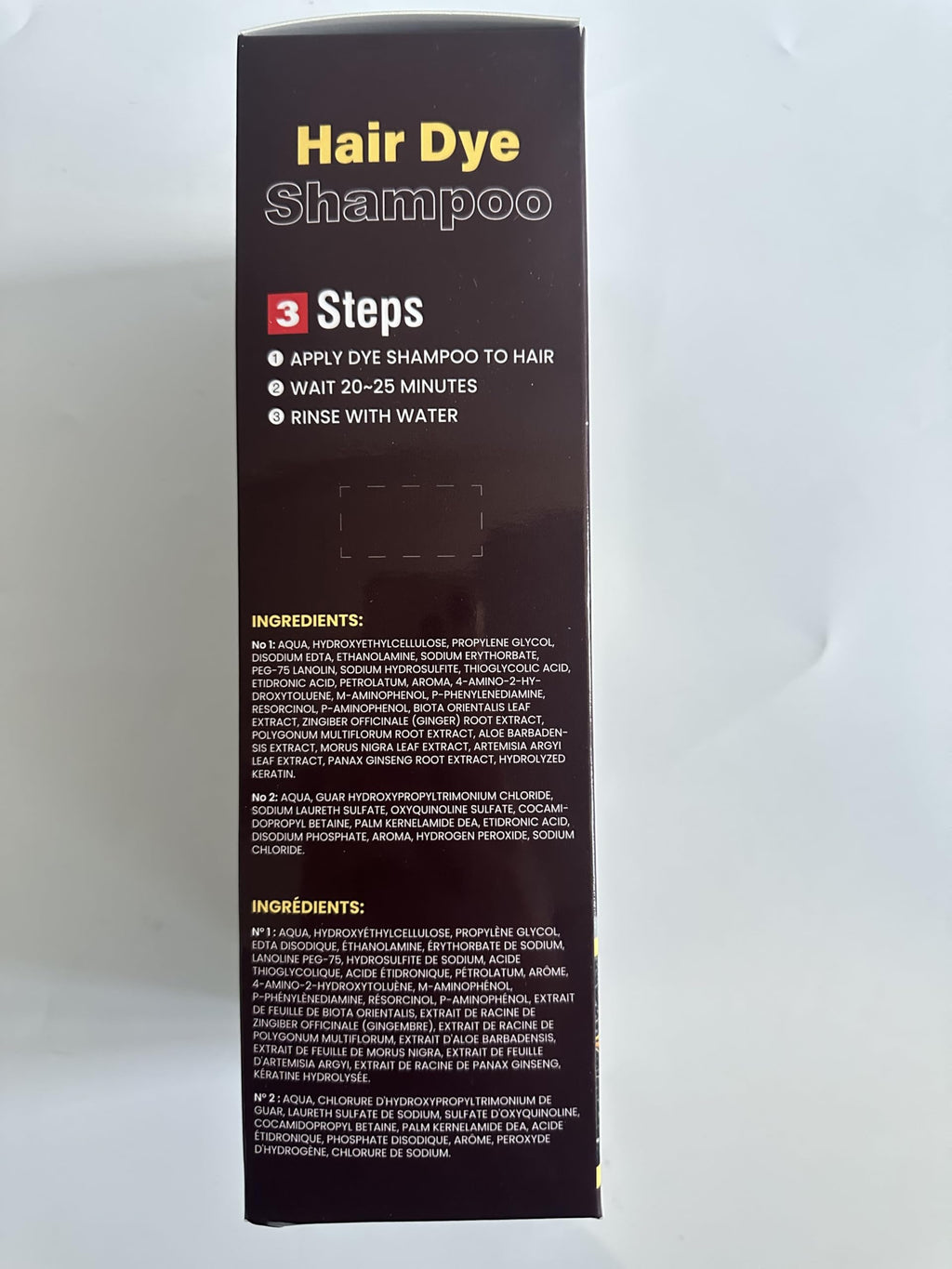 IIIMEIDU Hair Dye Shampoo 3-in-1 for Grey Hair – Dark Coffee 500ml