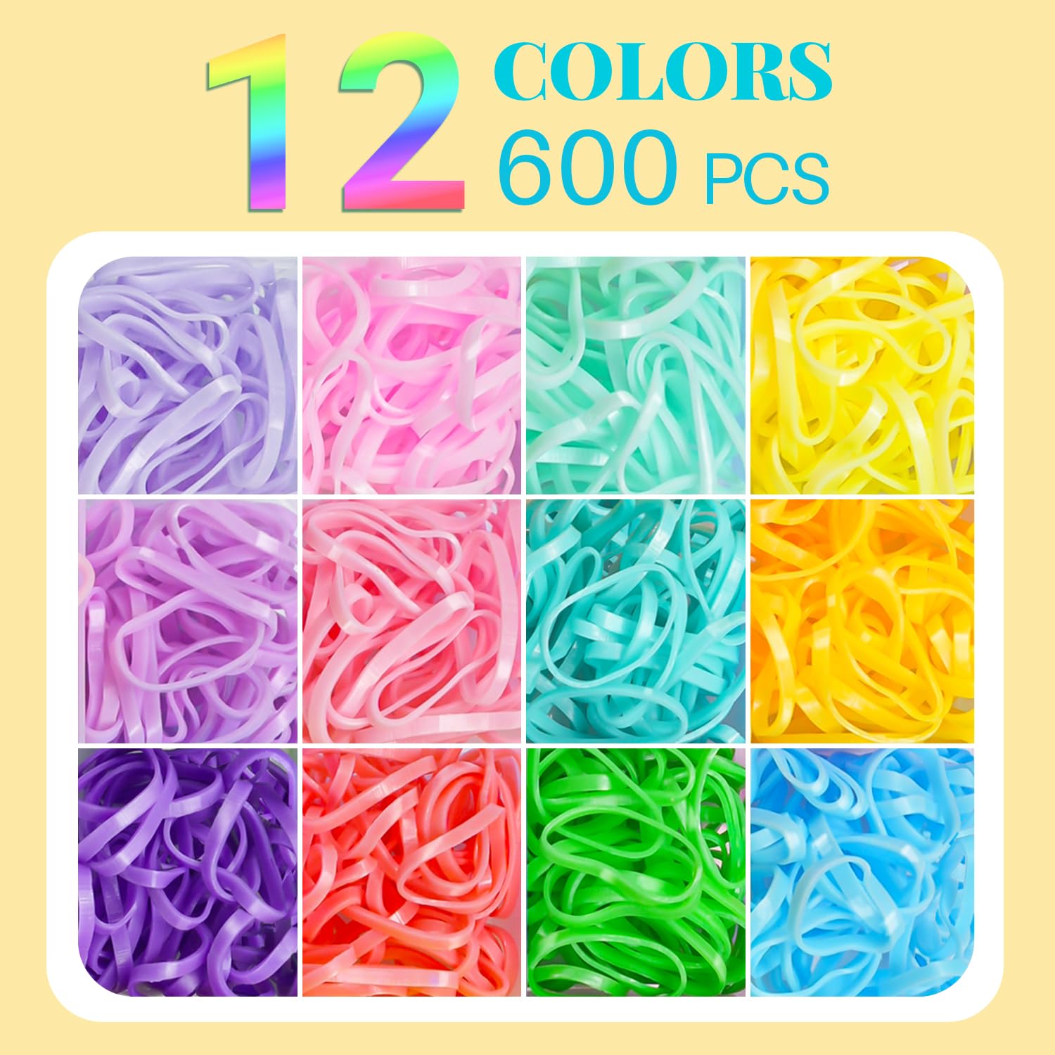 IKOCO 826PCS Elastic Hair Ties Kit – Colorful Hair Bands & Clips for Girls