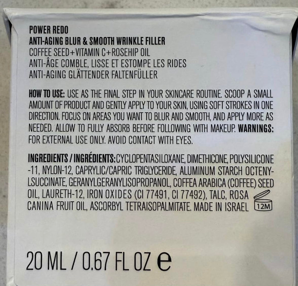 Il Makiage Power Redo Wrinkle Filler – Instant, Age-Rewinding Effect with Coffee Seed, Vitamin C & Rosehip Oil (20 ml)