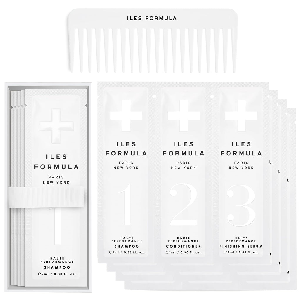 ILES FORMULA Signature Collection Discovery Set – Hydrating Shampoo, Conditioner & Finishing Serum