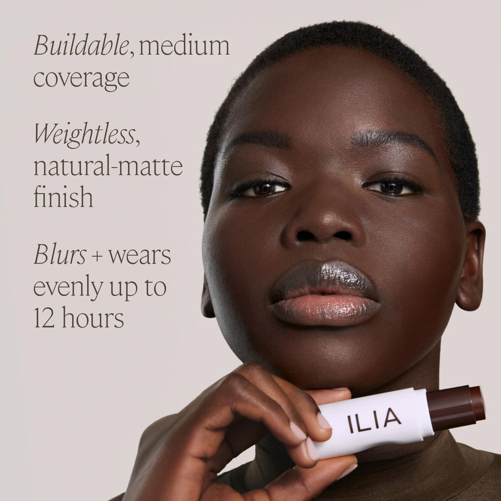 ILIA Skin Rewind Complexion Stick – Foundation + Concealer + Skincare (9N Tupelo, 0.35 oz)