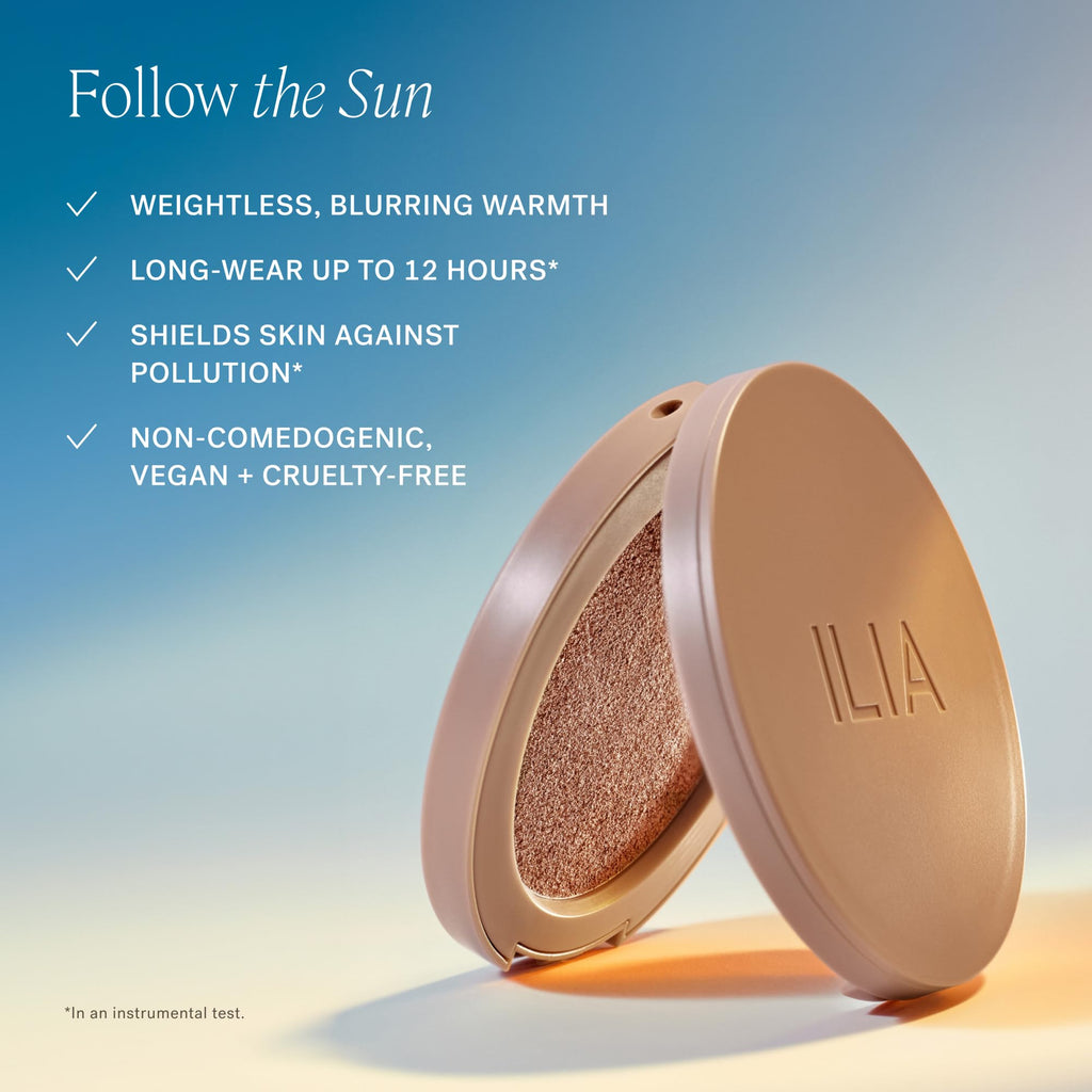 ILIA Sunshift Cream Bronzer Eclipse – Peachy Bronze | Non-Comedogenic, Vegan, Cruelty-Free, 12-Hour Weightless Wear