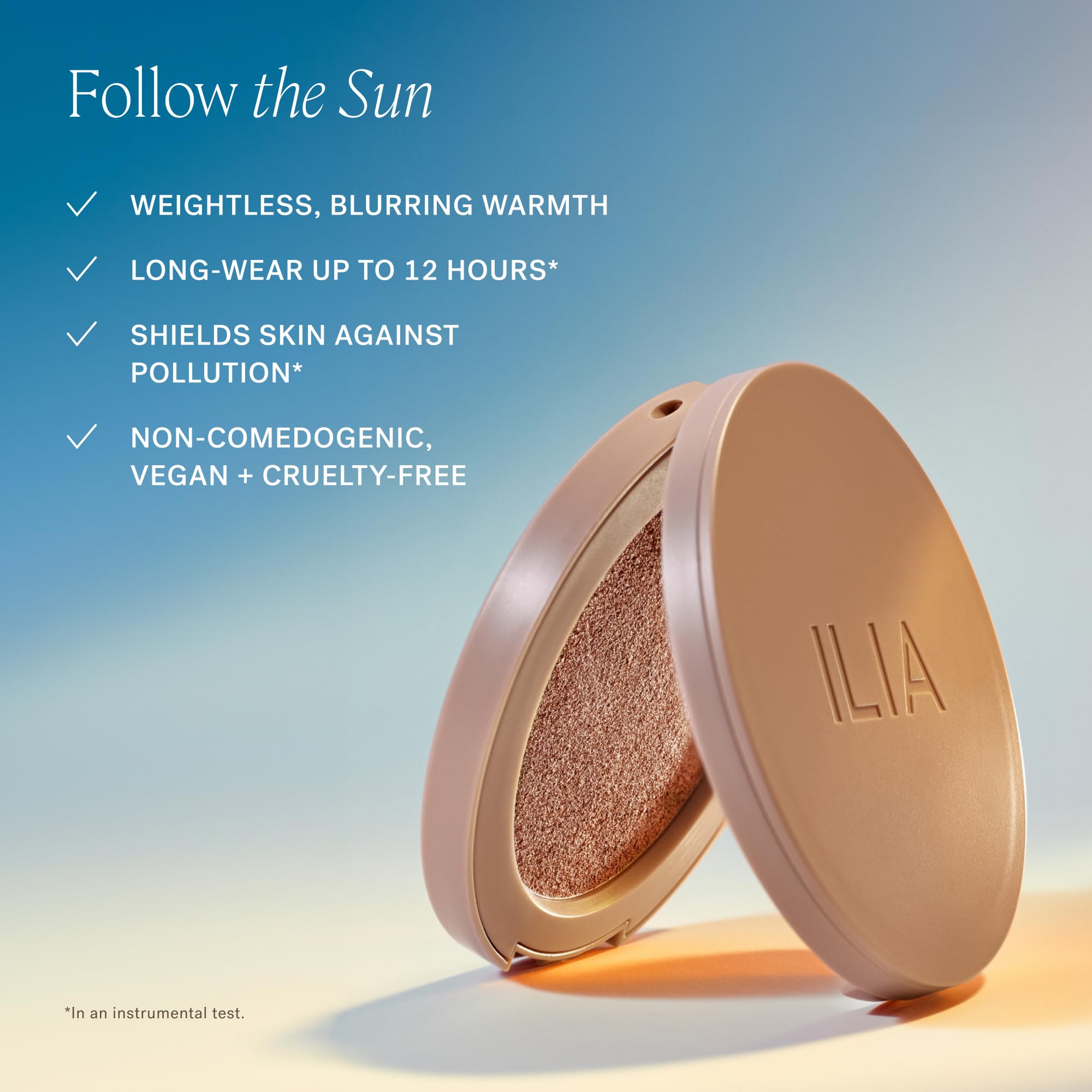 ILIA Sunshift Cream Bronzer Eclipse – Peachy Bronze | Non-Comedogenic, Vegan, Cruelty-Free, 12-Hour Weightless Wear