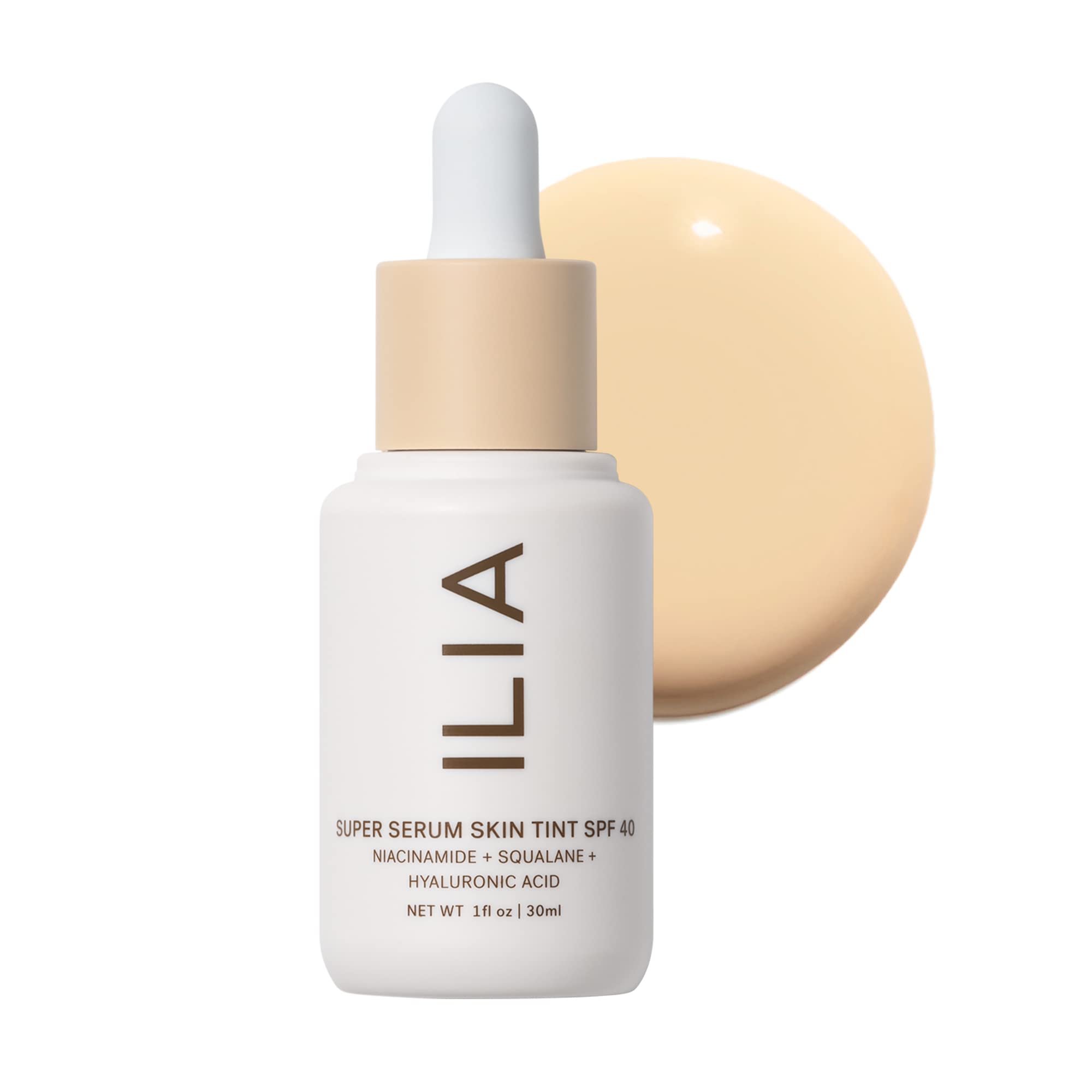 ILIA Super Serum Skin Tint SPF 40 (Tulum ST2) – Hydrating, Non-Comedogenic, Vegan