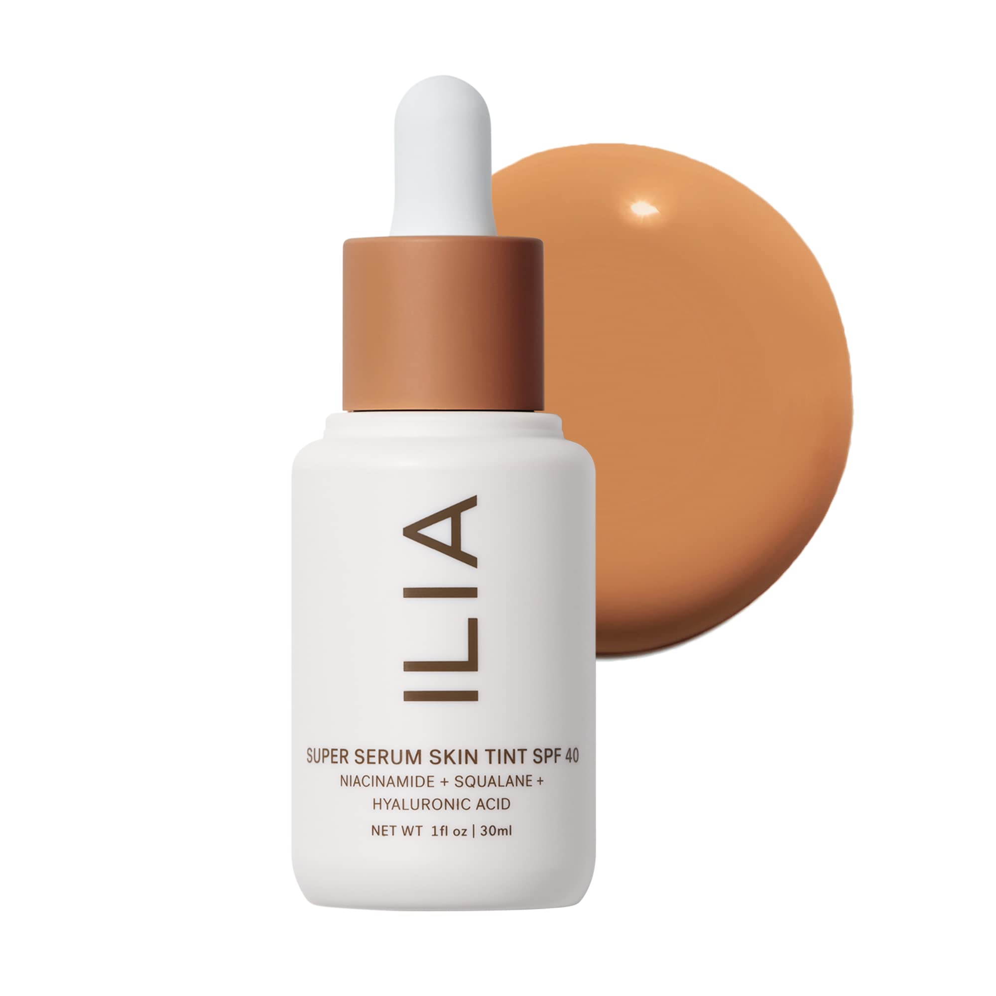 ILIA Super Serum Skin Tint SPF 40 – Lightweight, Non-Comedogenic, Vegan | Hydration, Smoothing & Refinement (Kamari ST13, 1 oz / 30 ml)