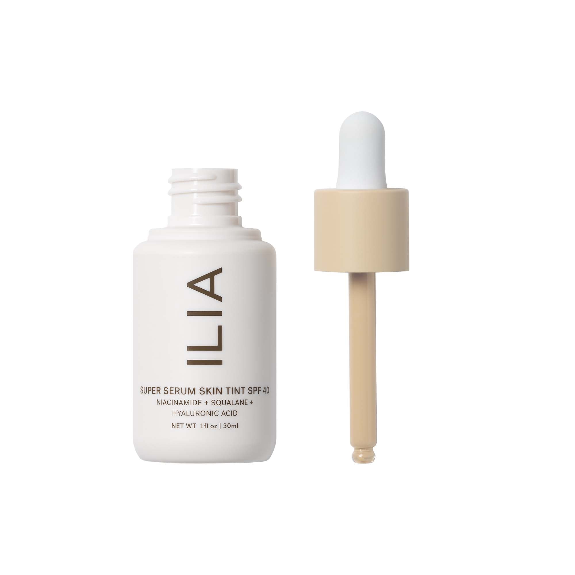 ILIA Super Serum Skin Tint SPF 40 (Tulum ST2) – Hydrating, Non-Comedogenic, Vegan