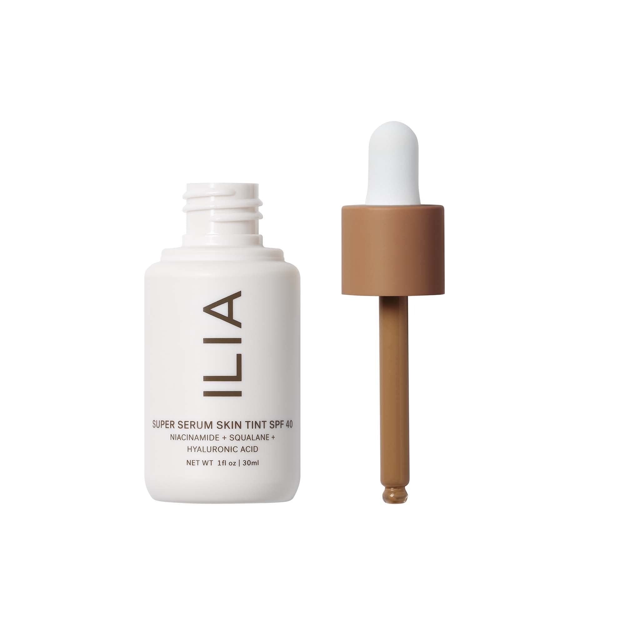 ILIA Super Serum Skin Tint SPF 40 – Lightweight, Non-Comedogenic, Vegan | Hydration, Smoothing & Refinement (Kamari ST13, 1 oz / 30 ml)